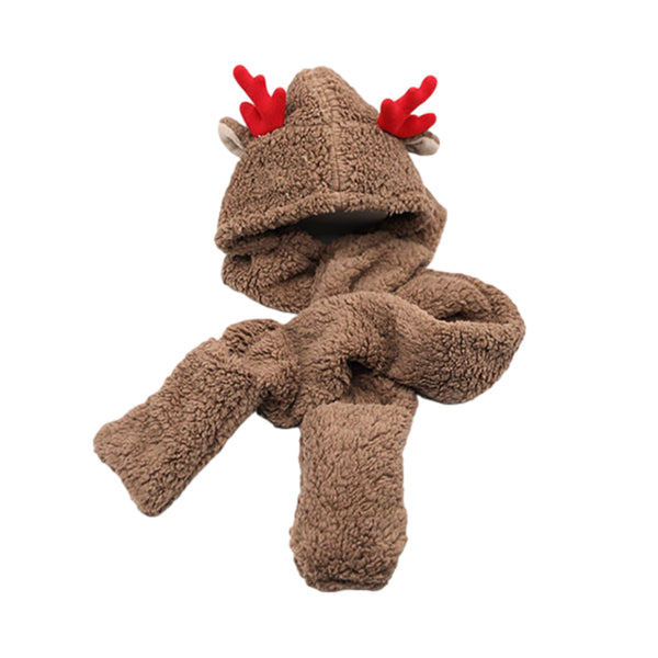 CH Reindeer Sherpa Hat With Scarf