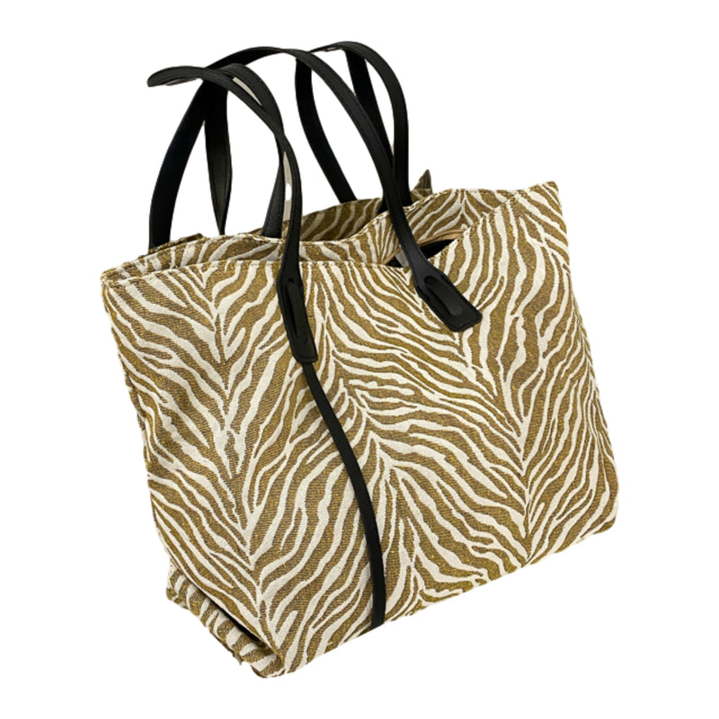 CH Zebra-Pattern Shoulder Bag