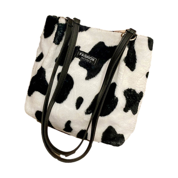 CH Cow-Pattern Shoulder Bag