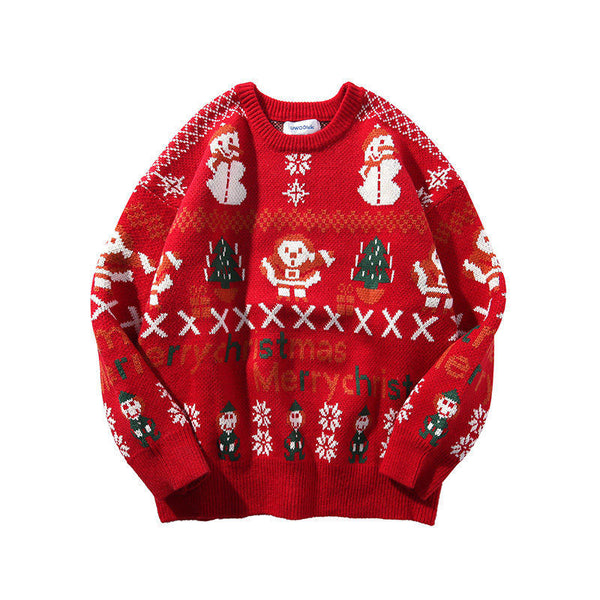 CH Vintage Xmas Pattern Knitted Sweater