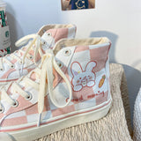 CH Bunny Plaid Canvas Shoes