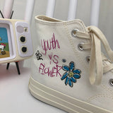 CH Blue Flower Canvas Shoes