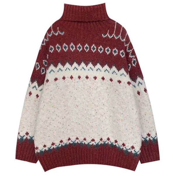 CH Vintage Pattern Color Match Sweater