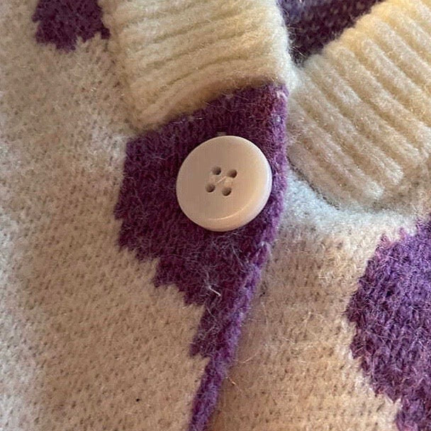 CH Purple Cow-Pattern Sweater