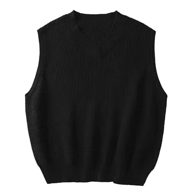 CH Pure Classic Color Vintage Knitted Vest Sweater
