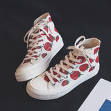 Women's strawberry canvas shoes - Chiggate